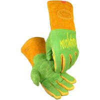 Caiman Premium Wasabi Green Split Deerskin MIG-Stick Welding Glove with FR Foam-Fleece Insulation